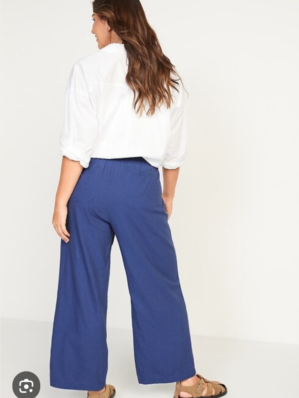 Old Navy High Waist Linen Blend Pull On Pants Size Large - Picture 11 of 11